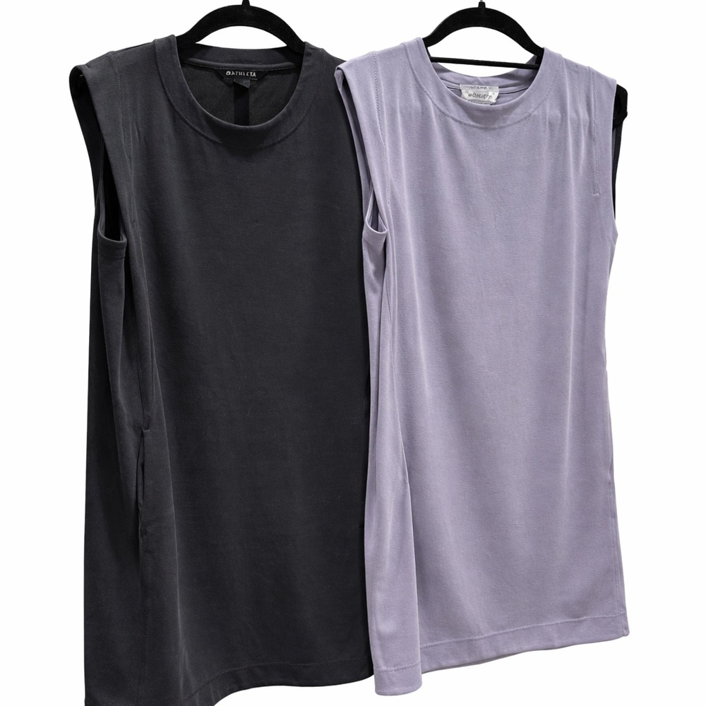 Sleeveless Black and Gray Dresses